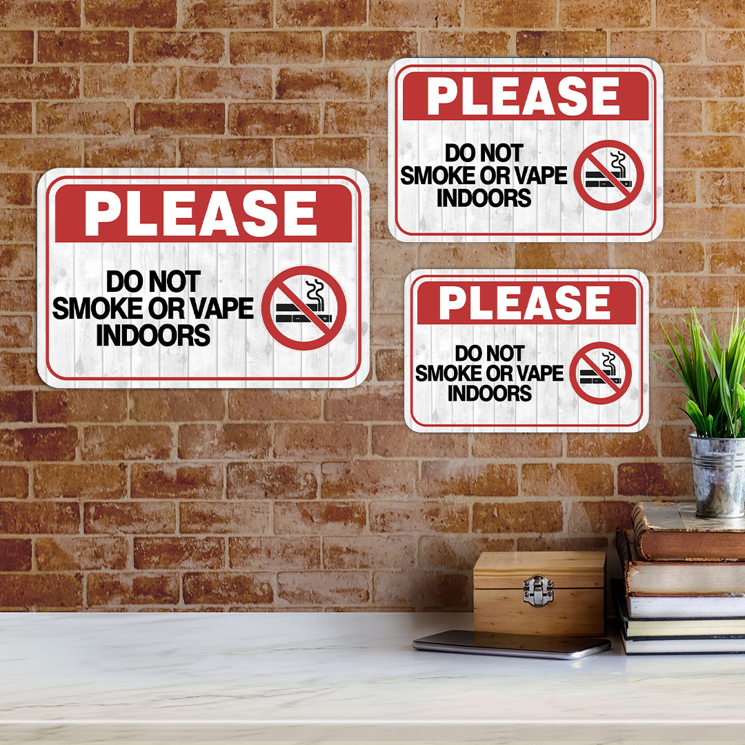 Classic Framed Plus Please Do Not Smoke Or Vape Indoors Door or Wall Sign |  eBay
