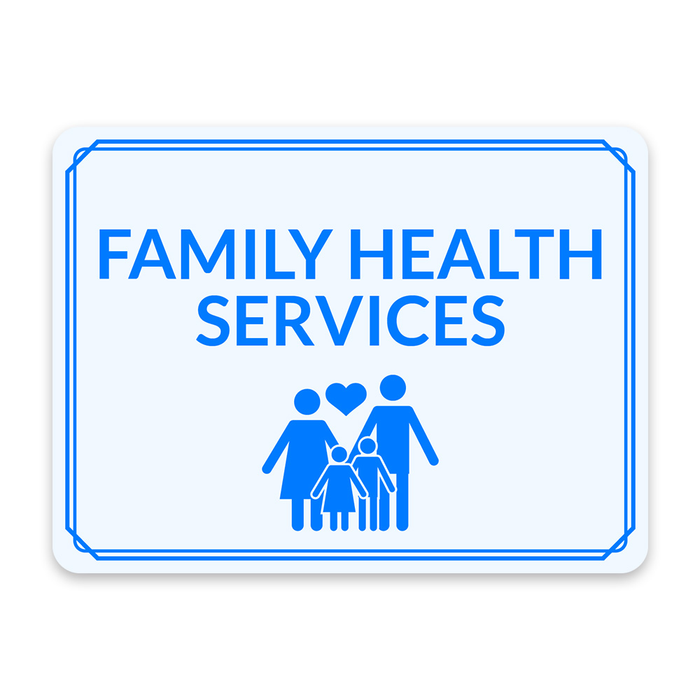 Classic Framed Plus Family Health Services Door or Wall Sign