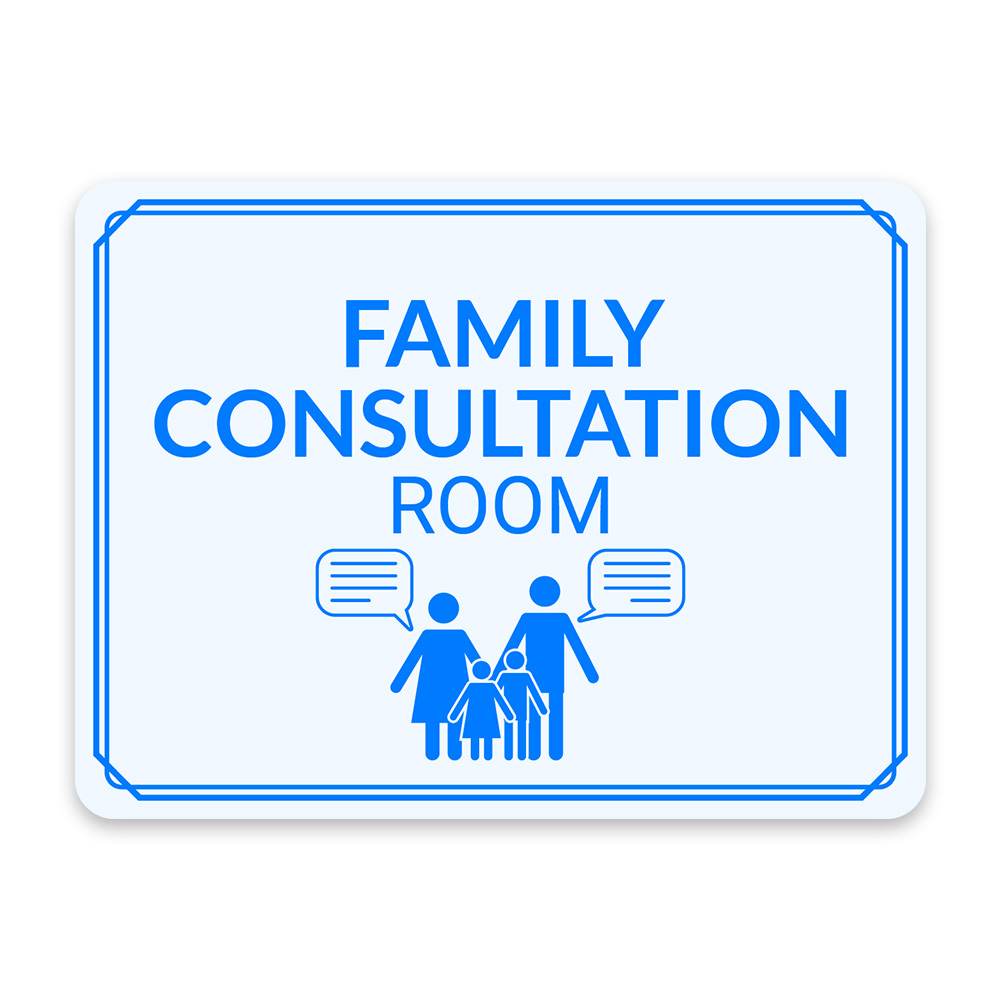 Classic Framed Plus Family Consultation Room Door or Wall Sign