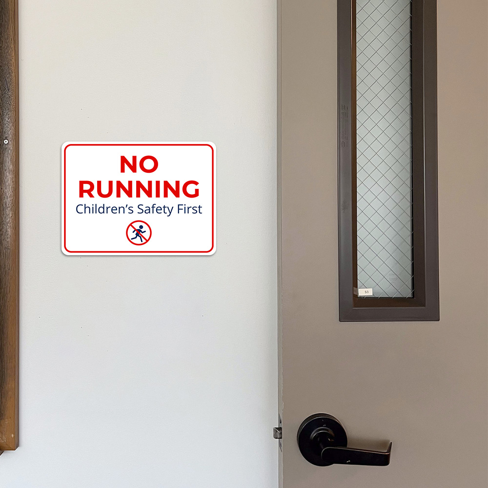 Insegna classica incorniciata più no running - sicurezza bambini prima porta o parete - Foto 26 di 32