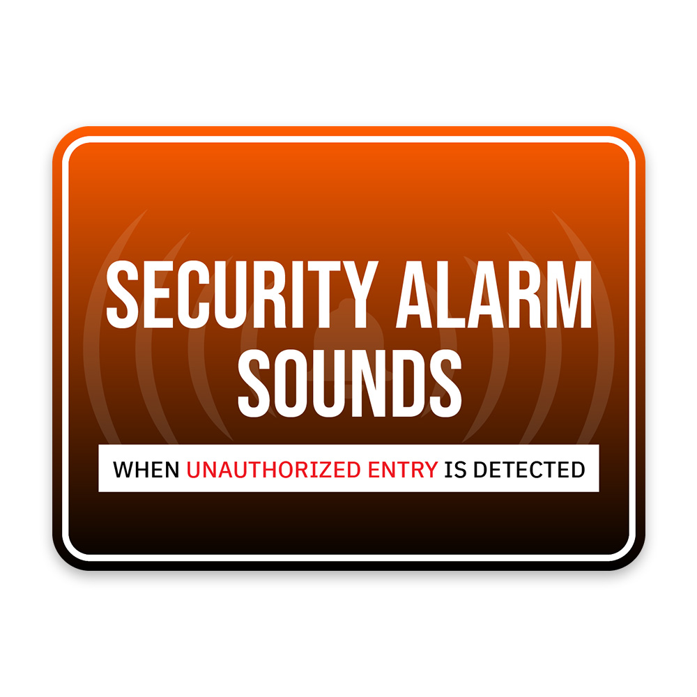 Classic Framed Plus Security Alarm Sounds When Entry is Detected Wall/Door Sign