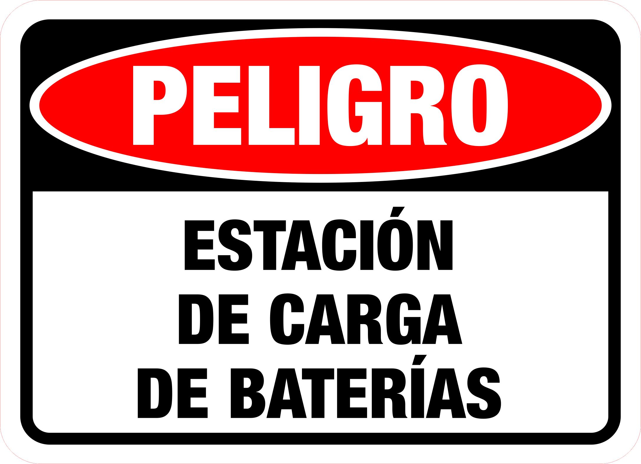 Classic Framed Plus Peligro Estación De Carga De Baterías Door or Wall Sign