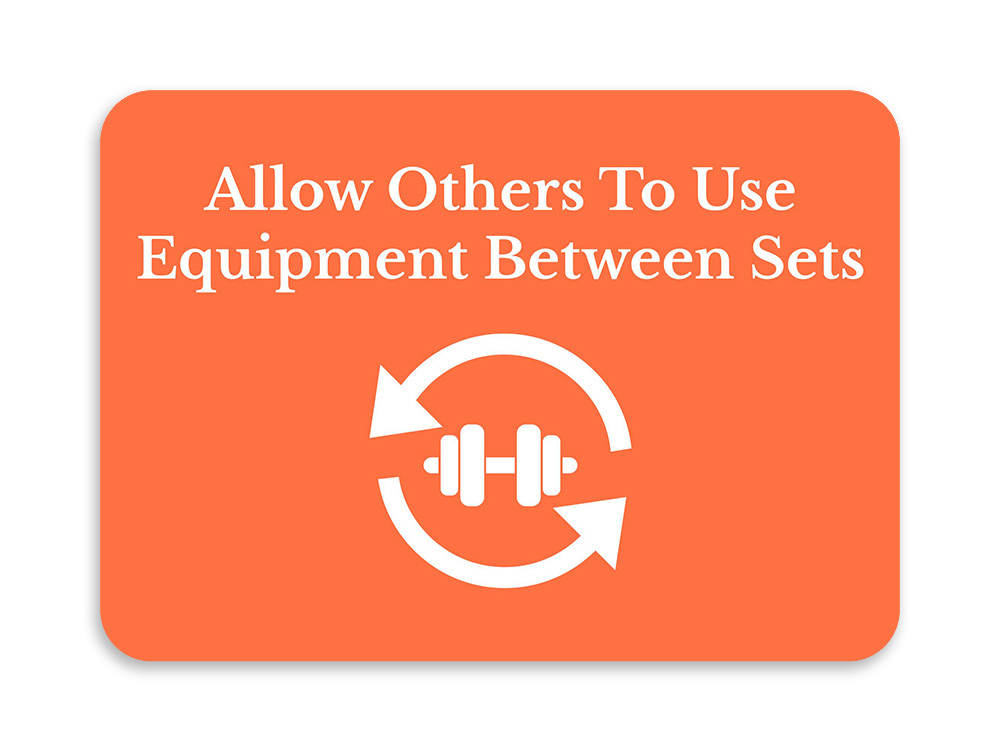 Classic Framed Plus Allow Others To Use Equipment Between Sets Door or Wall Sign