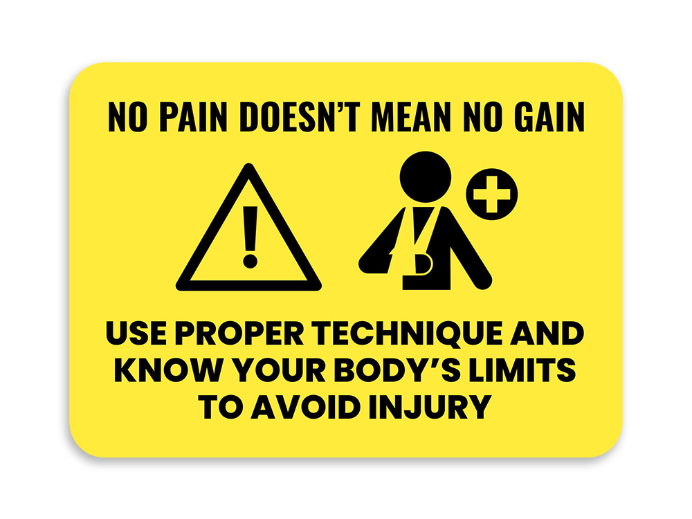 Classic Framed Plus No Pain Doesn’t Mean No Gain Wall or Door Sign