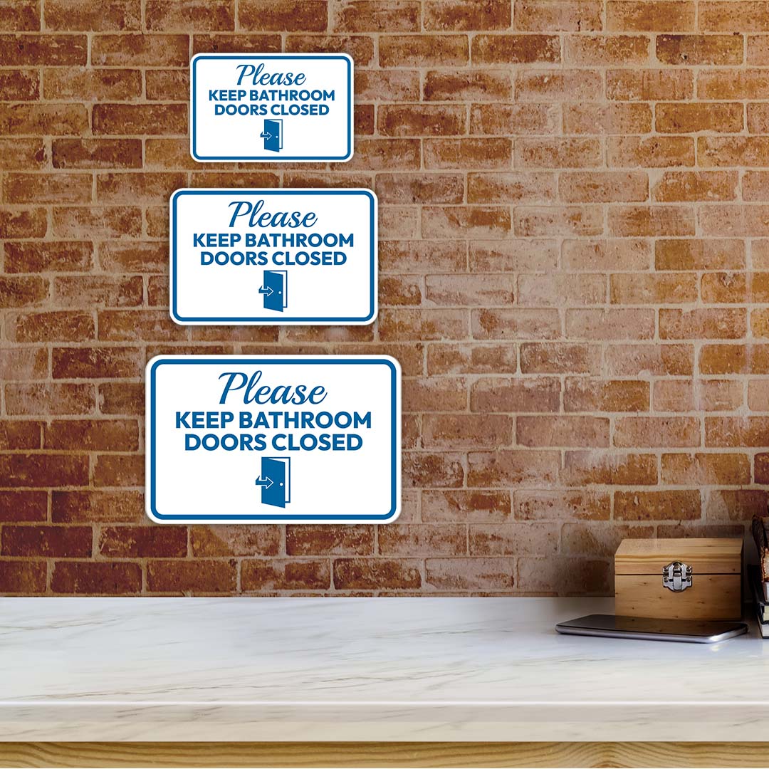 Letrero de pared o puerta cerrada con marco clásico Plus Please Keep puertas de baño - Imagen 15 de 36