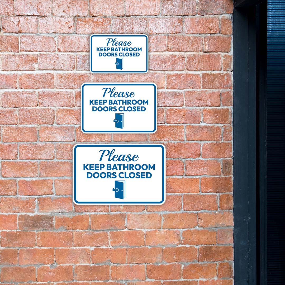 Letrero de pared o puerta cerrada con marco clásico Plus Please Keep puertas de baño - Imagen 21 de 36