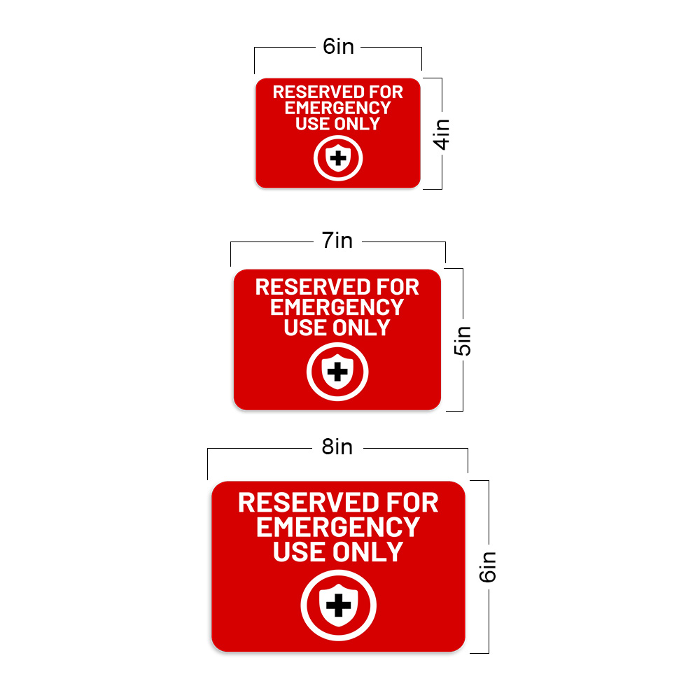 Classic Framed Plus Reserved for Emergency Use Only Door or Wall Sign