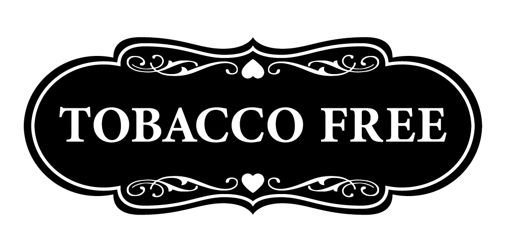 Signs ByLITA Designer Tobacco Free Wall or Door Sign | Easy Installation