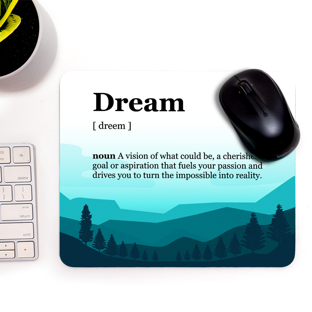 Inspirational Mouse Pad Rectangle - Blue Background (7.75 x 9.25")
