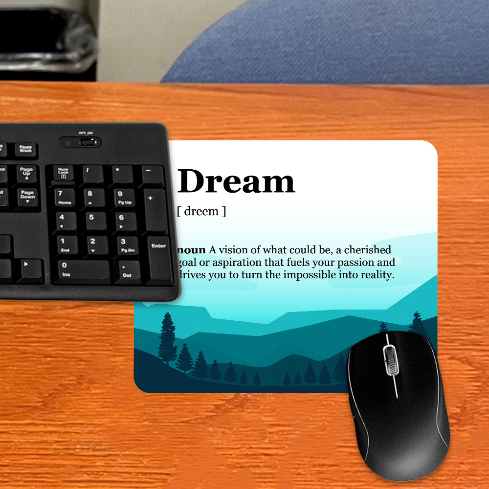 Inspirational Mouse Pad Rectangle - Blue Background (7.75 x 9.25")