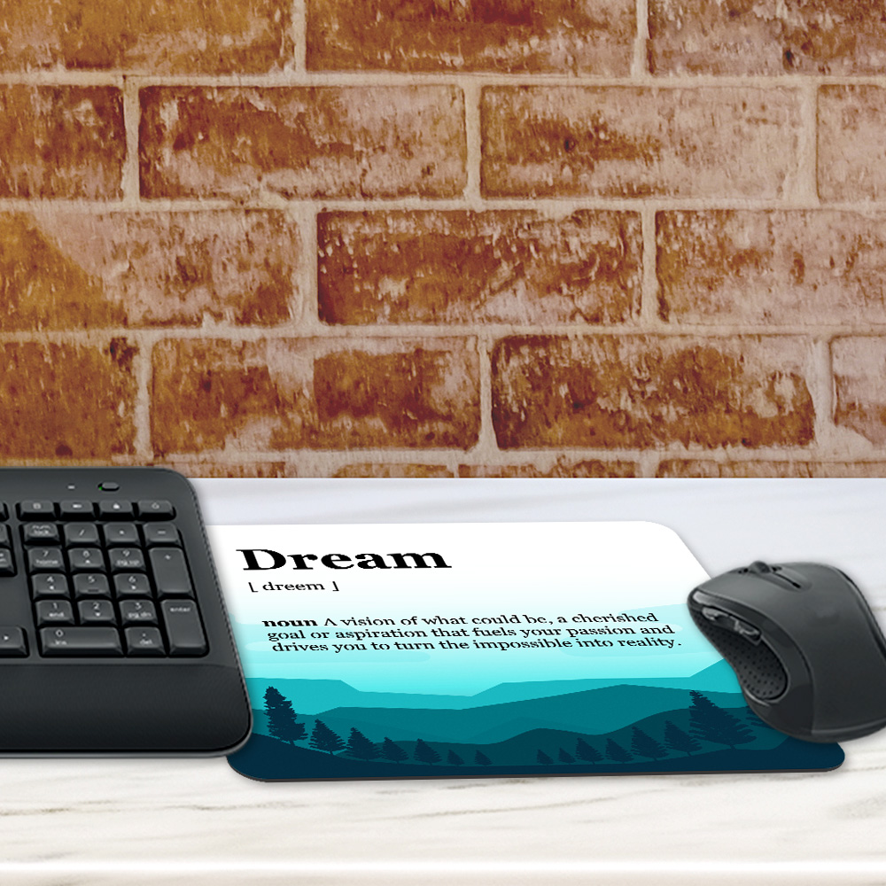 Inspirational Mouse Pad Rectangle - Blue Background (7.75 x 9.25")