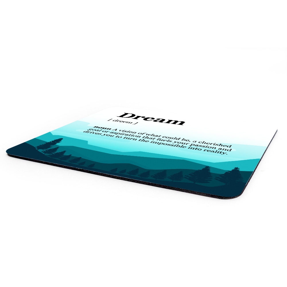 Inspirational Mouse Pad Rectangle - Blue Background (7.75 x 9.25")