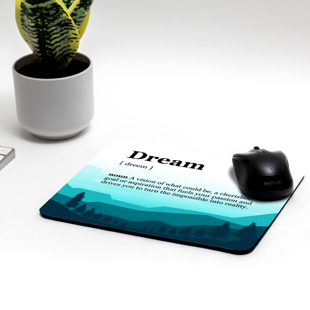 Inspirational Mouse Pad Rectangle - Blue Background (7.75 x 9.25")