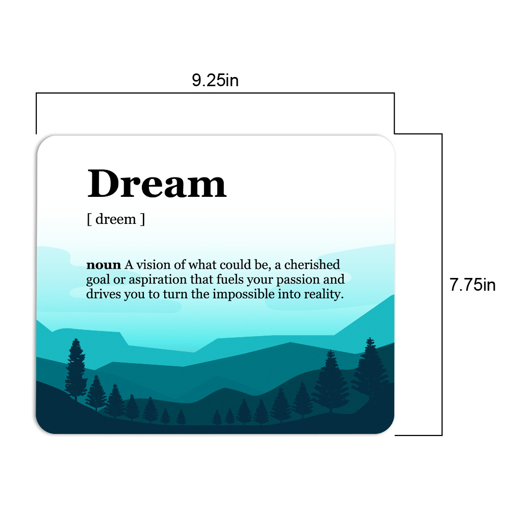 Inspirational Mouse Pad Rectangle - Blue Background (7.75 x 9.25")