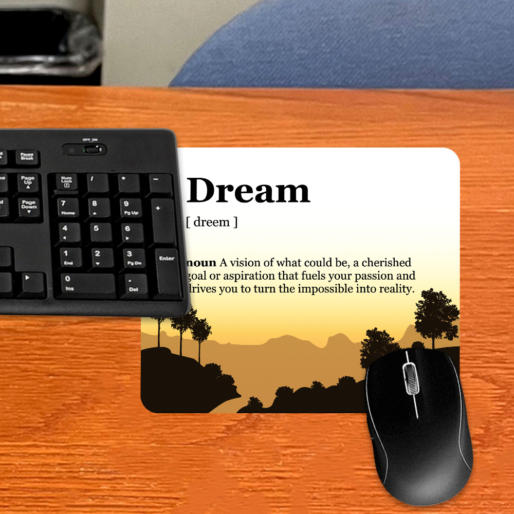 Definitions Designs Inspirational Mouse Pad (7.75 x 9.25") Rectangle (Yellow)