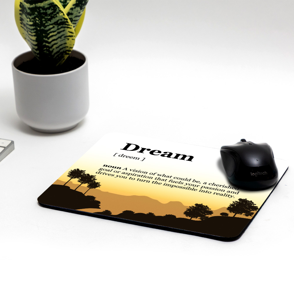 Definitions Designs Inspirational Mouse Pad (7.75 x 9.25") Rectangle (Yellow)