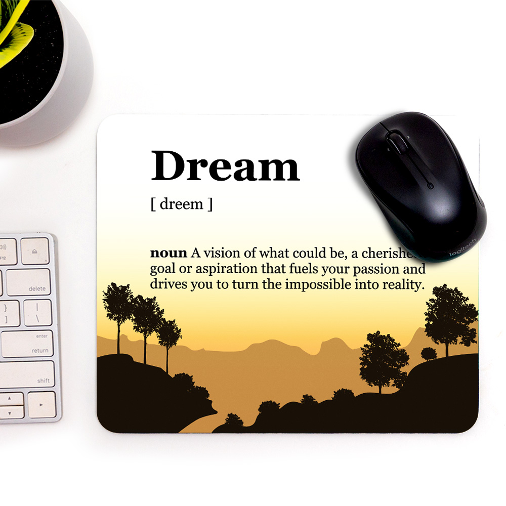 Definitions Designs Inspirational Mouse Pad (7.75 x 9.25") Rectangle (Yellow)