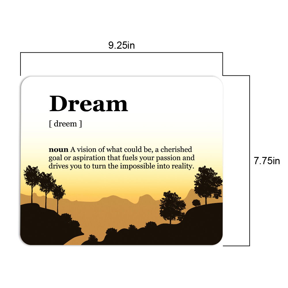 Definitions Designs Inspirational Mouse Pad (7.75 x 9.25") Rectangle (Yellow)