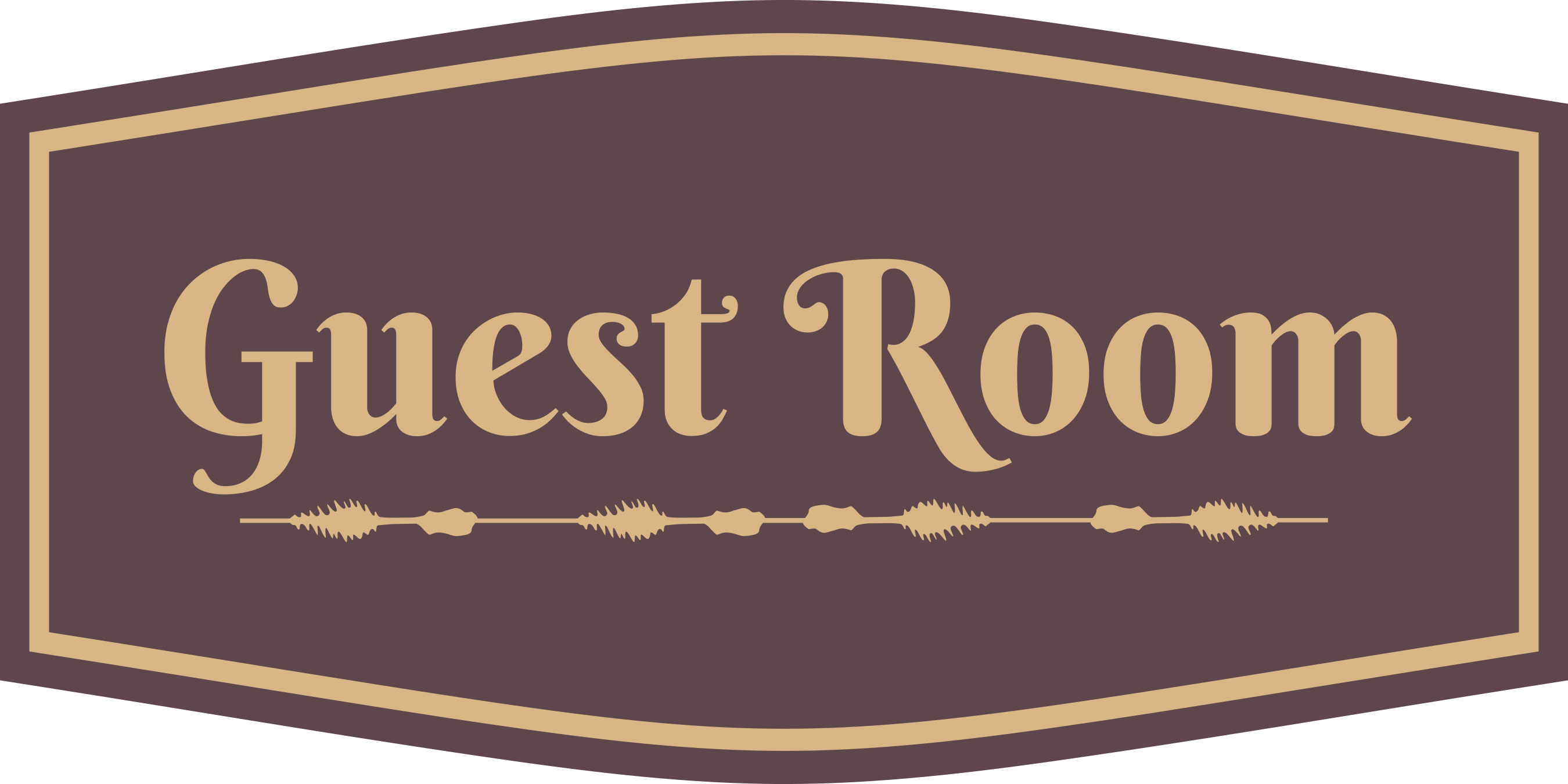 Fancy Plus Guest Room Wall or Door Sign