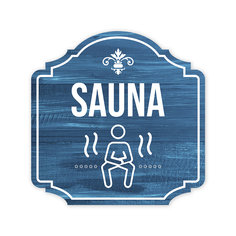 Heritage Plus Sauna Wall or Door Sign | Spa Gym Health Club Signage