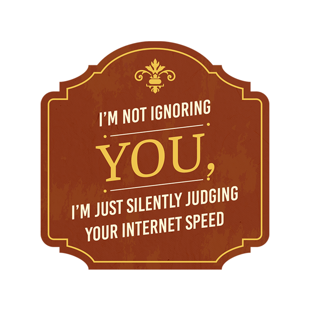 Heritage Plus I’m Not Ignoring You, I’m Just Silently Judging Your Internet Sign