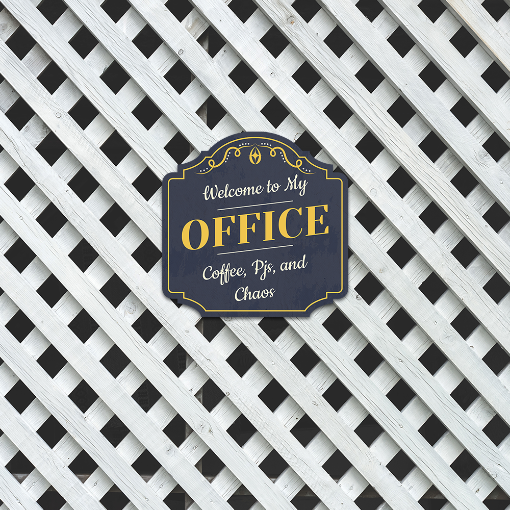 Heritage Plus Welcome to My Office: Coffee, PJs, and Chaos Wall or Door Sign - Picture 14 of 36