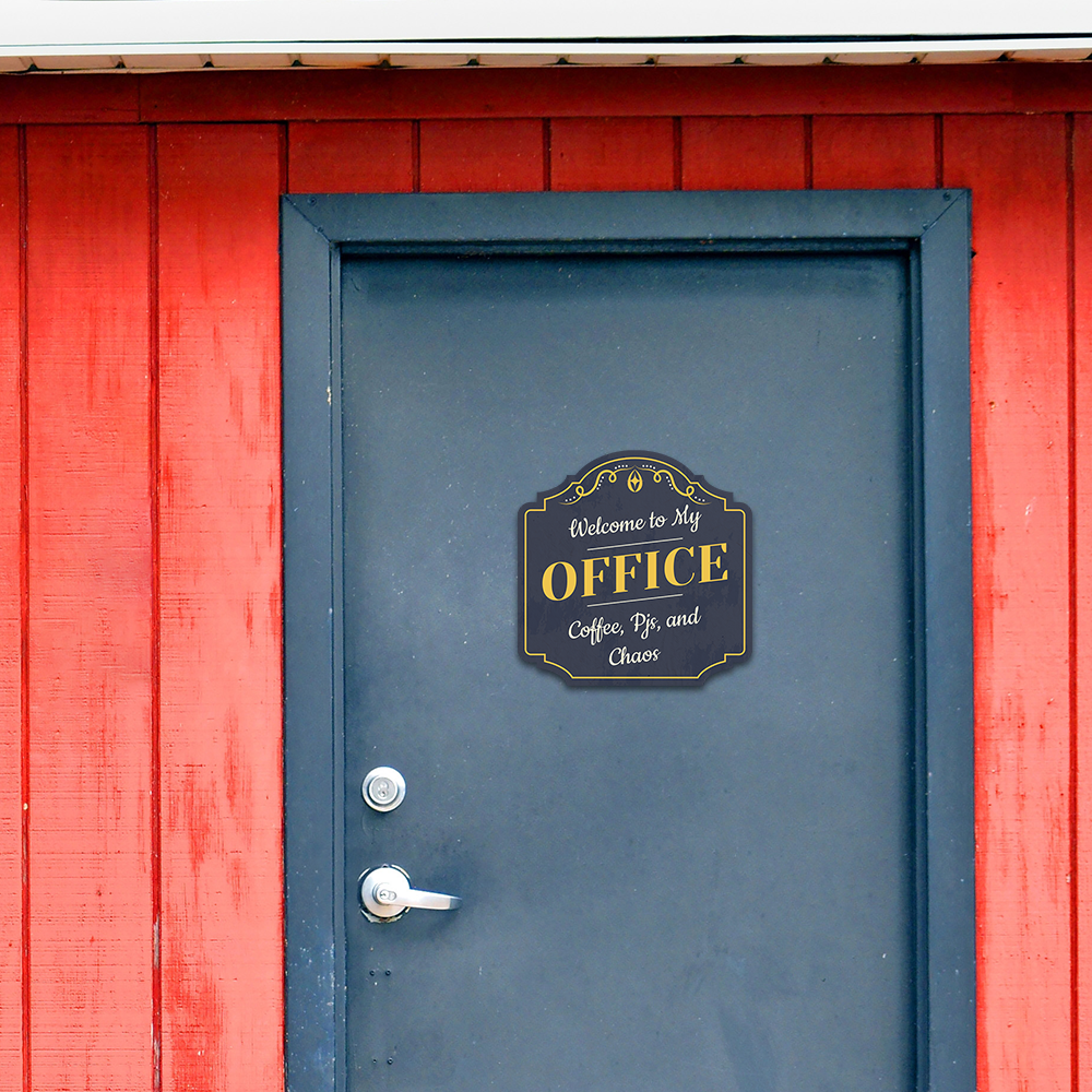Heritage Plus Welcome to My Office: Coffee, PJs, and Chaos Wall or Door Sign - Picture 11 of 36