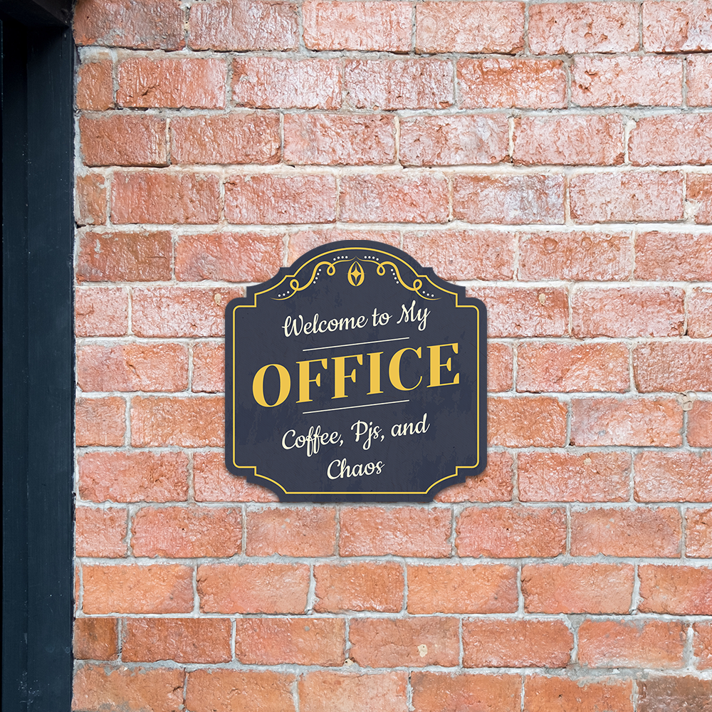 Heritage Plus Welcome to My Office: Coffee, PJs, and Chaos Wall or Door Sign - Picture 12 of 36