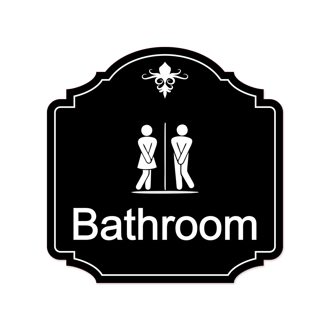Heritage Plus Bathroom Wall or Door Sign | Home Decor