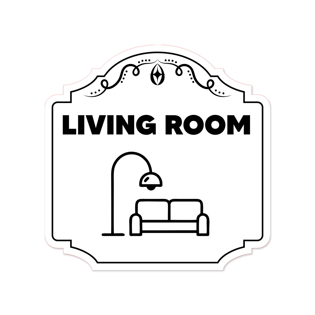 Heritage Plus Living Room Wall or Door Sign | Home Decor