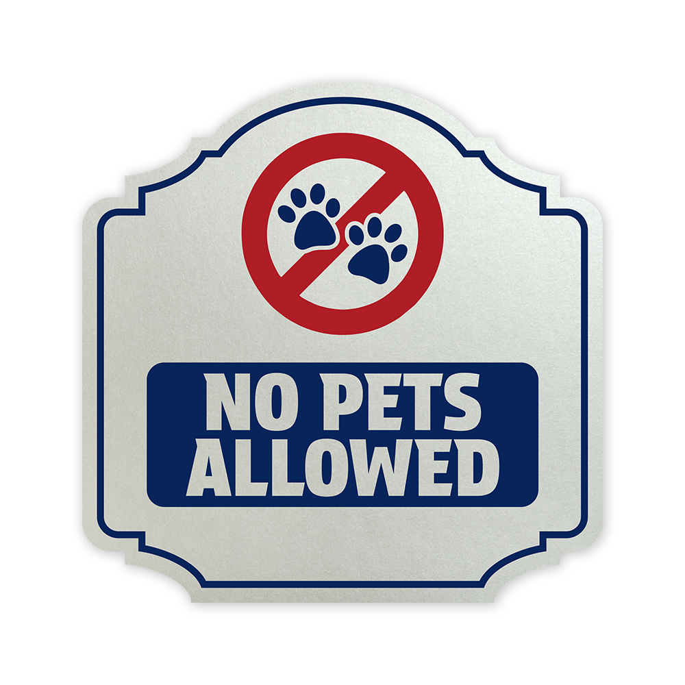 Heritage Plus No Pets Allowed Wall or Door Sign | Business Health