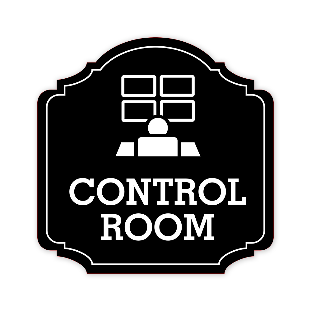 Heritage Plus Control Room Wall or Door Sign | Business Office Signage