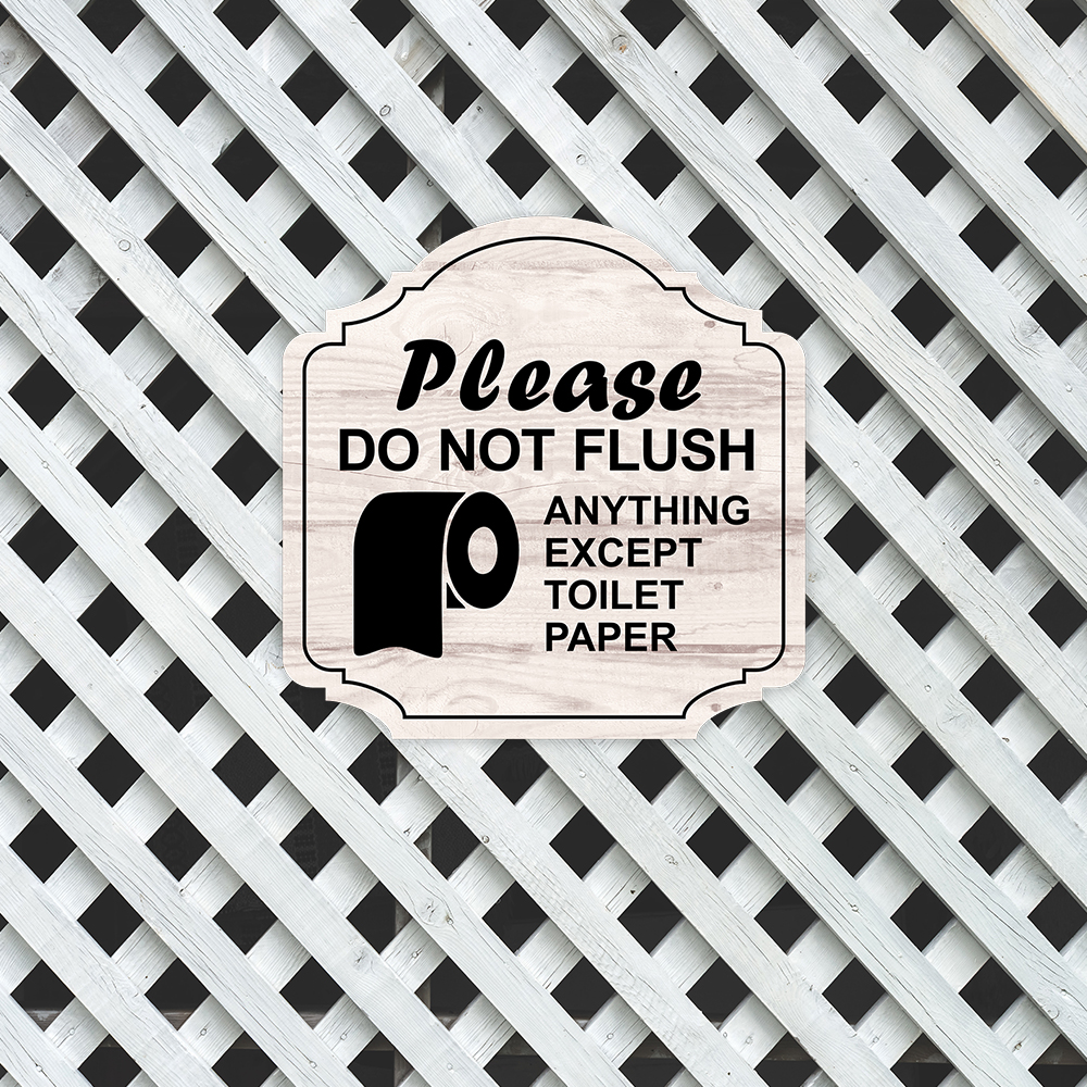 Letrero de pared o puerta Heritage Plus Please No enjuagues nada excepto papel higiénico - Imagen 14 de 36