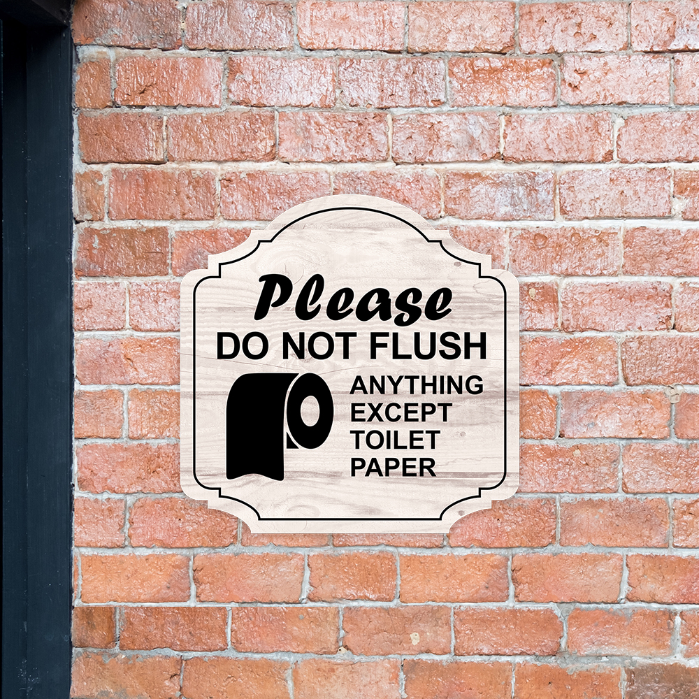 Letrero de pared o puerta Heritage Plus Please No enjuagues nada excepto papel higiénico - Imagen 12 de 36