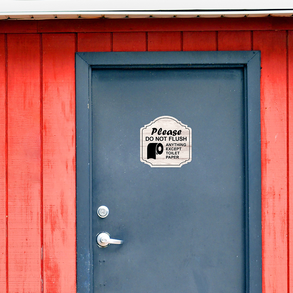Letrero de pared o puerta Heritage Plus Please No enjuagues nada excepto papel higiénico - Imagen 11 de 36