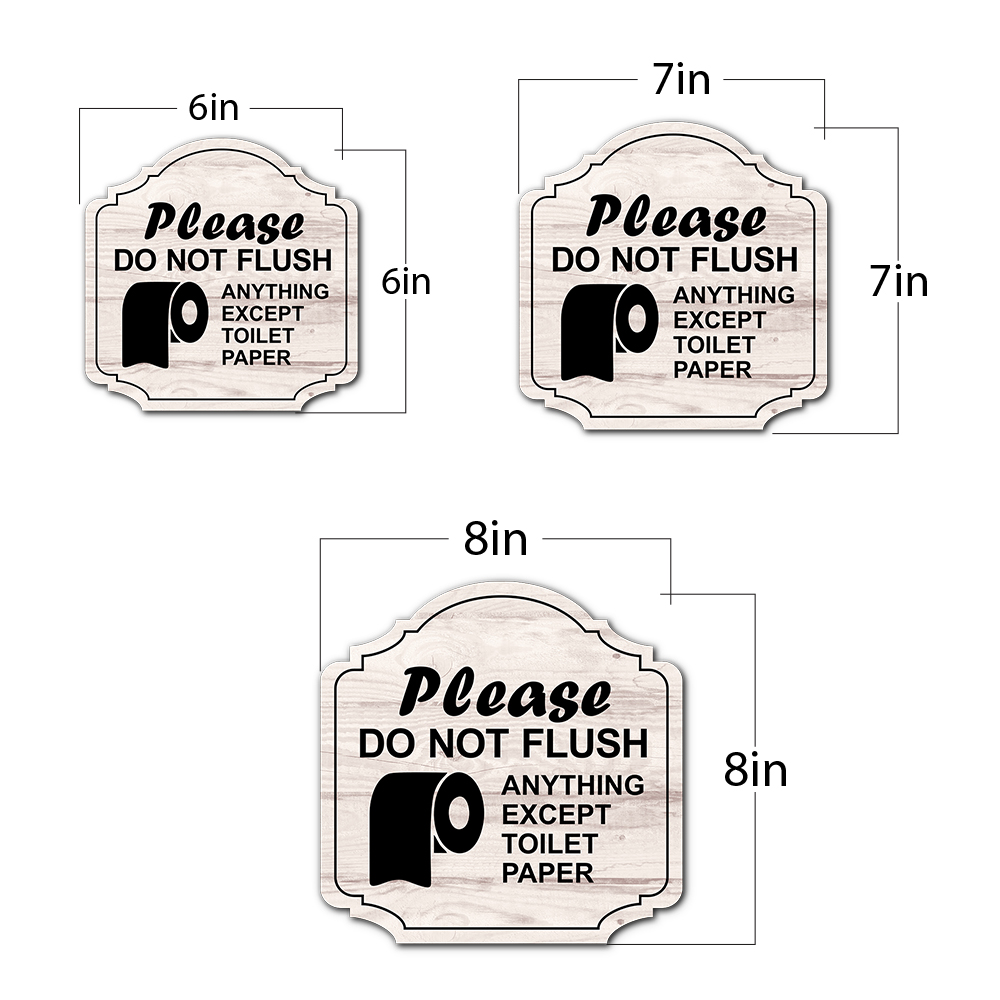 Letrero de pared o puerta Heritage Plus Please No enjuagues nada excepto papel higiénico - Imagen 25 de 36