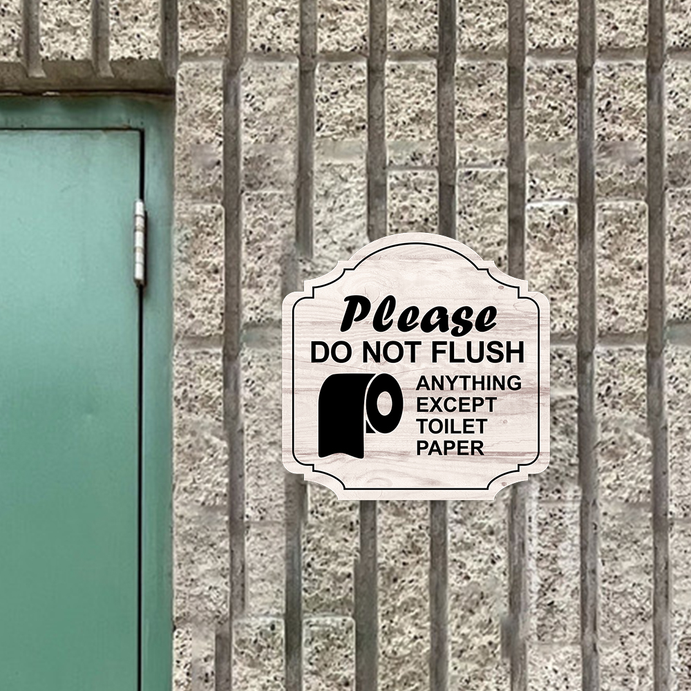 Letrero de pared o puerta Heritage Plus Please No enjuagues nada excepto papel higiénico - Imagen 33 de 36