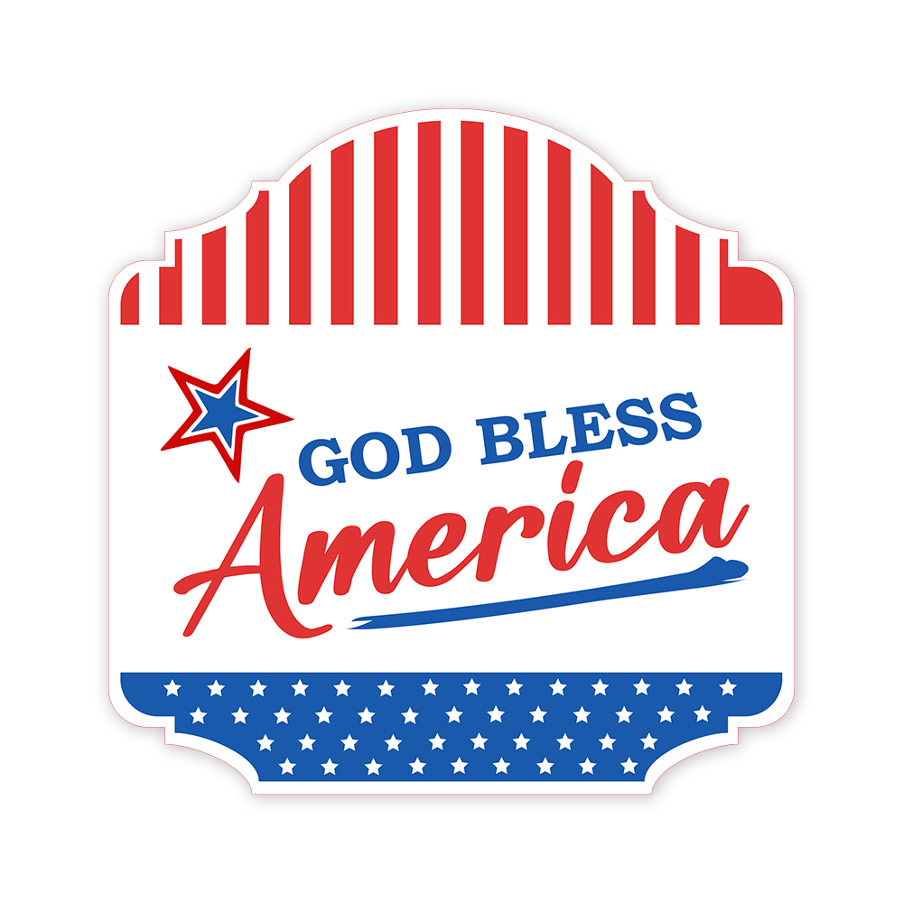 Heritage Plus God Bless America Wall or Door Sign | Patriotic USA