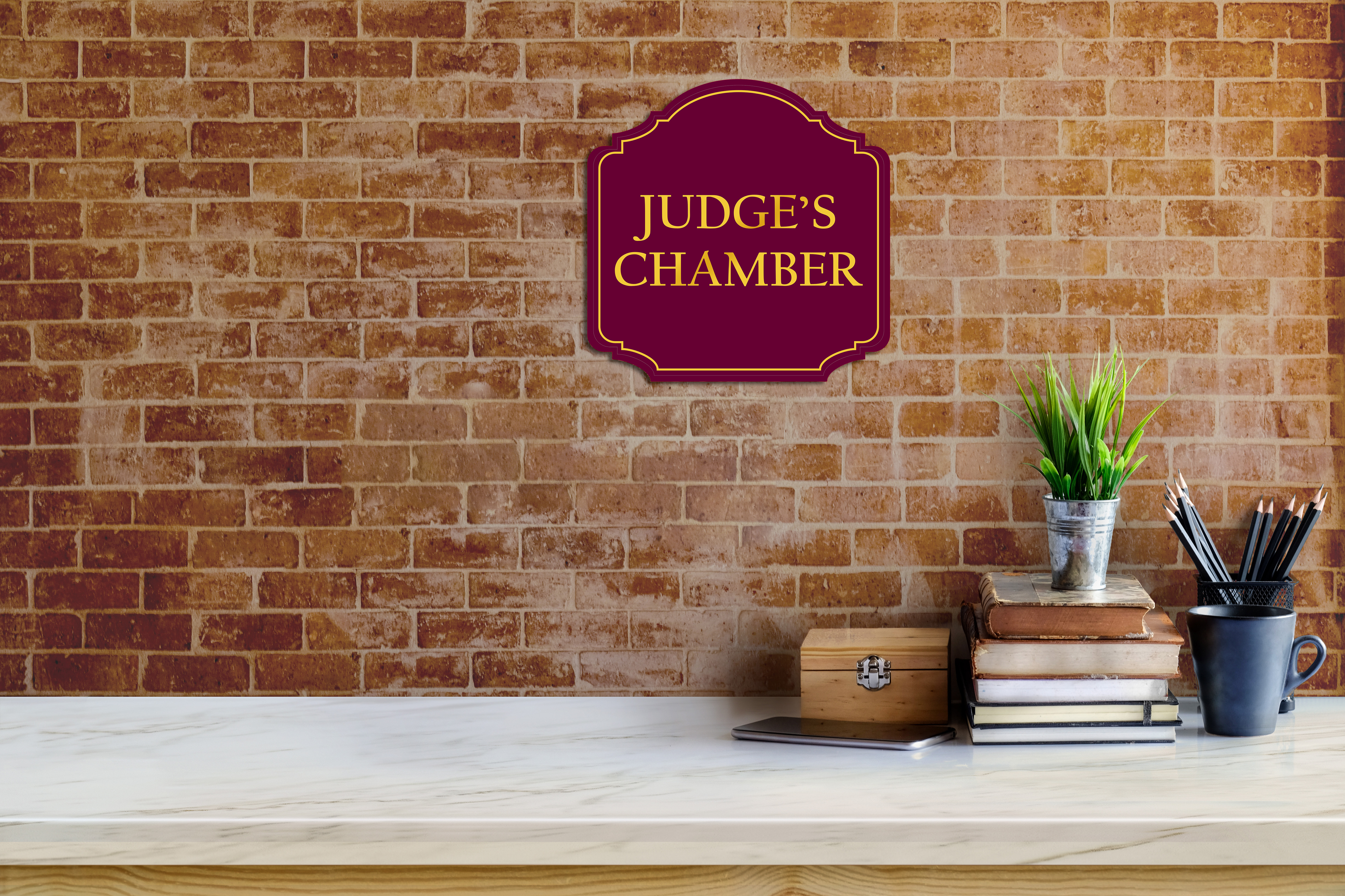 Letrero de pared o puerta de la Cámara de Jueces Heritage Plus | Señalización de sala de audiencias - Imagen 10 de 32
