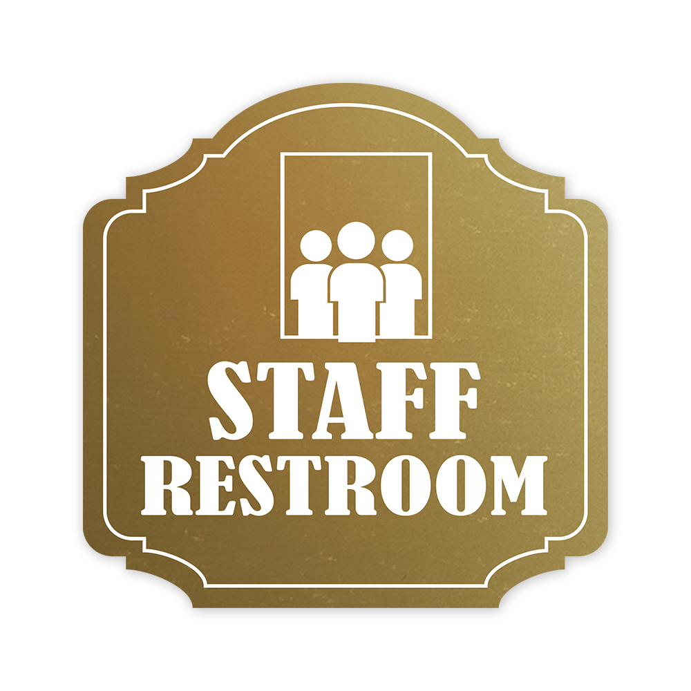 Heritage Plus Staff Restroom Wall or Door Sign | School Signage