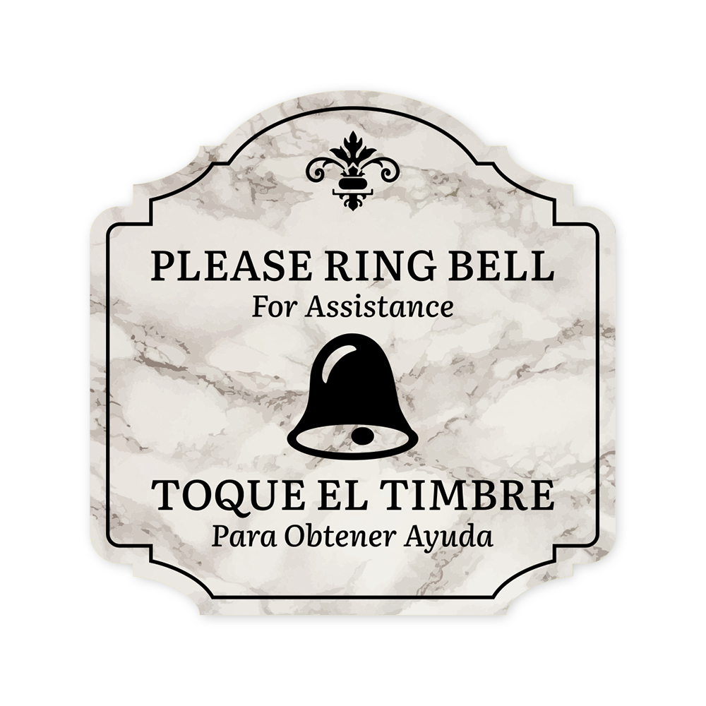 Heritage Plus Please Ring Bell For Assistance Wall or Door Sign