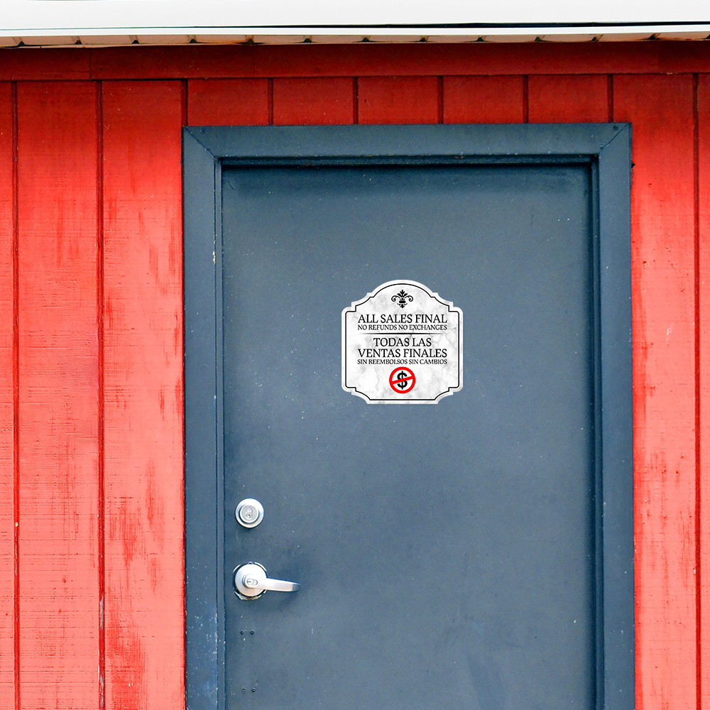 Heritage Plus All Sales Final No Refunds No Exchanges Sign | Bilingual - Picture 18 of 32