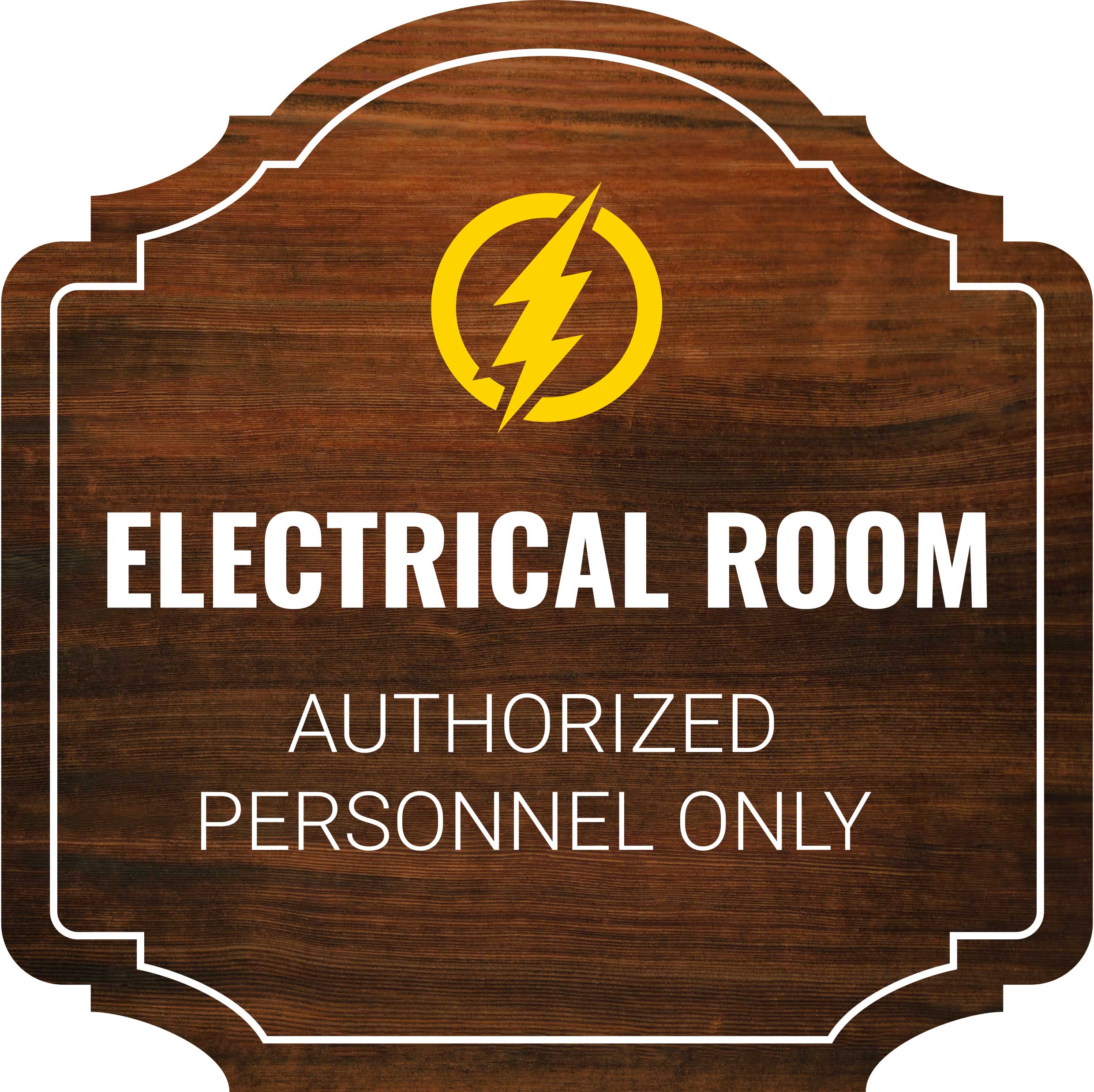 Heritage Plus Electrical Room Authorized Personnel Only Wall or Door Sign