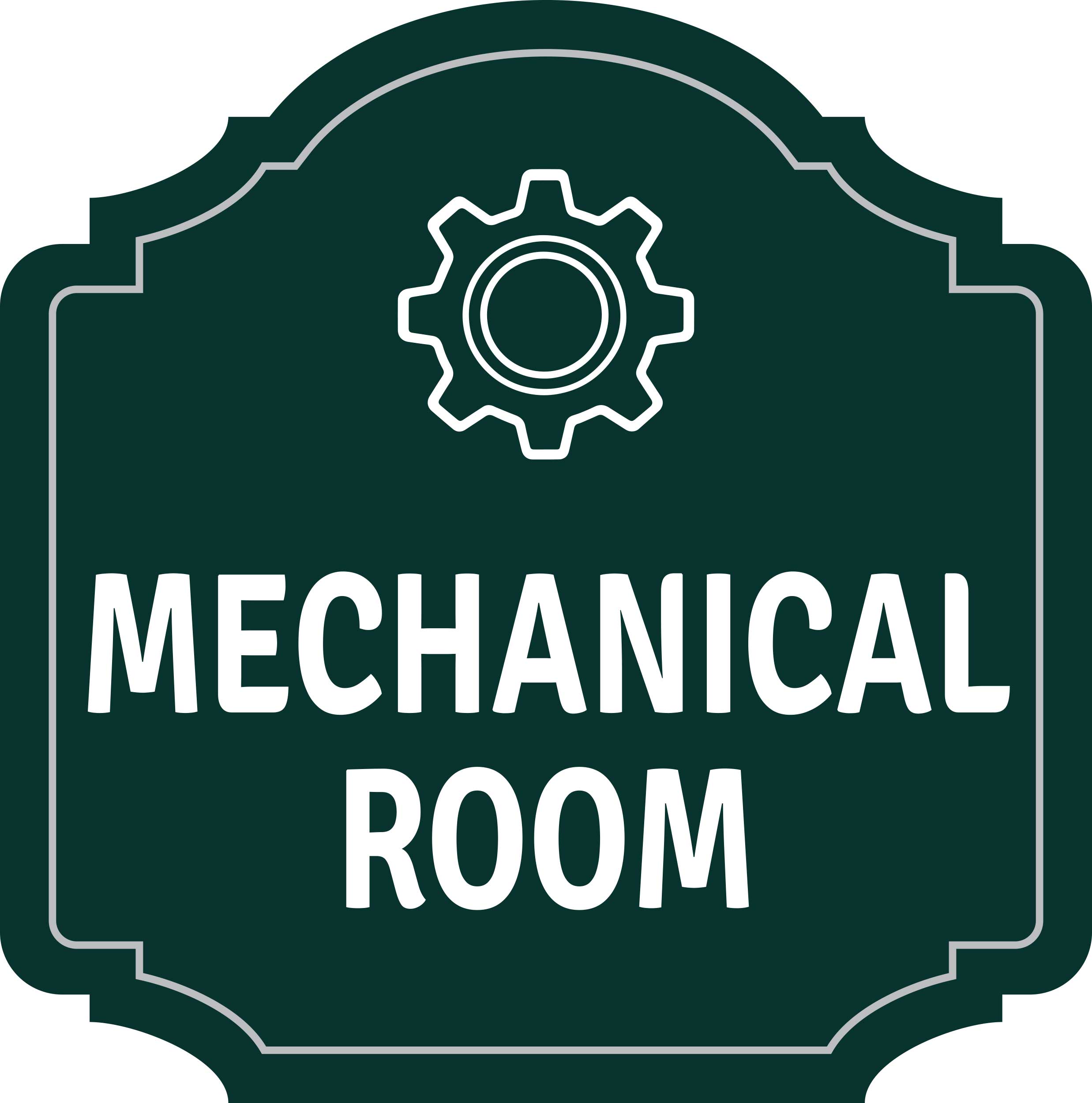 Heritage Plus Mechanical Room Wall or Door Sign | Office Warning Signage
