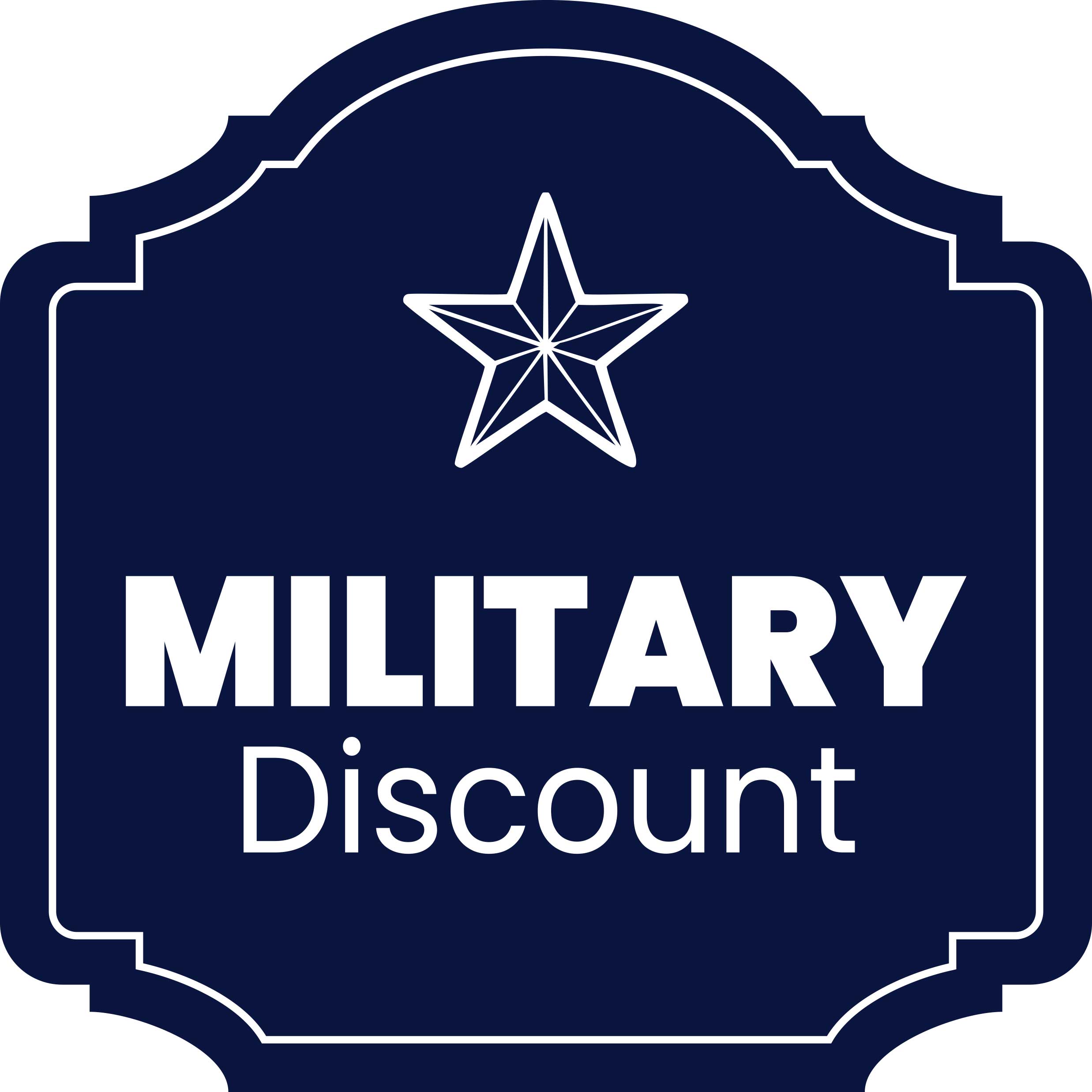 Heritage Plus Military Discount Wall or Door Sign | General Public Signage
