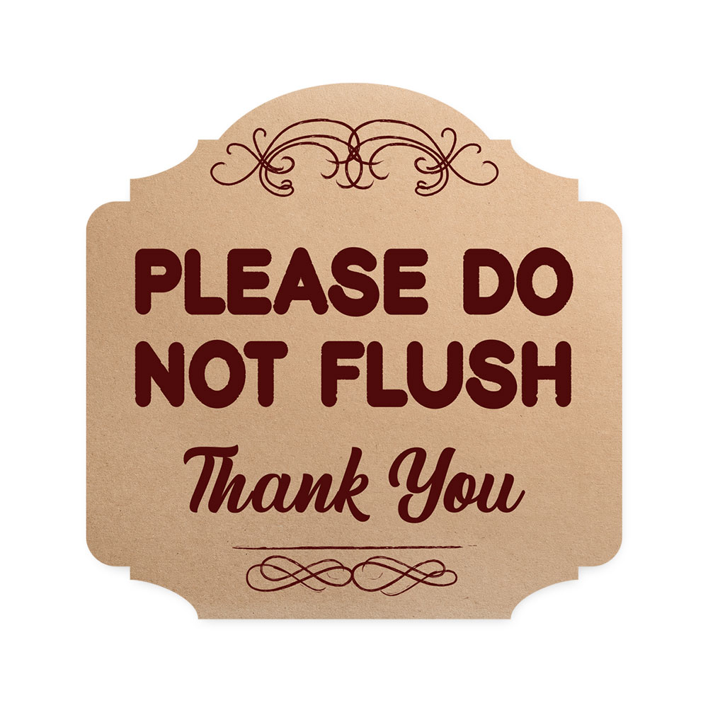 Heritage Plus Please Do Not Flush Thank You Wall or Door Sign