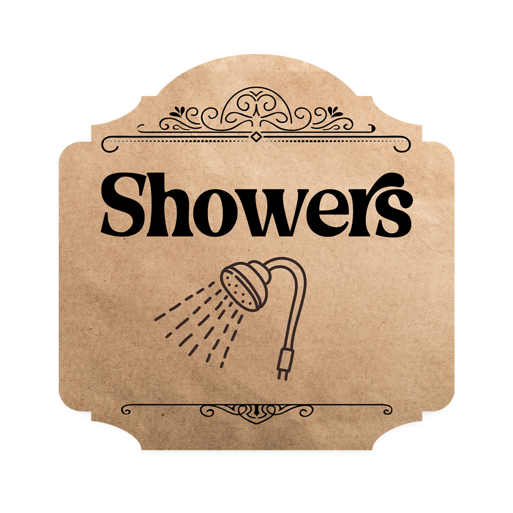 Heritage Plus Showers Wall or Door Sign | Gym Decor