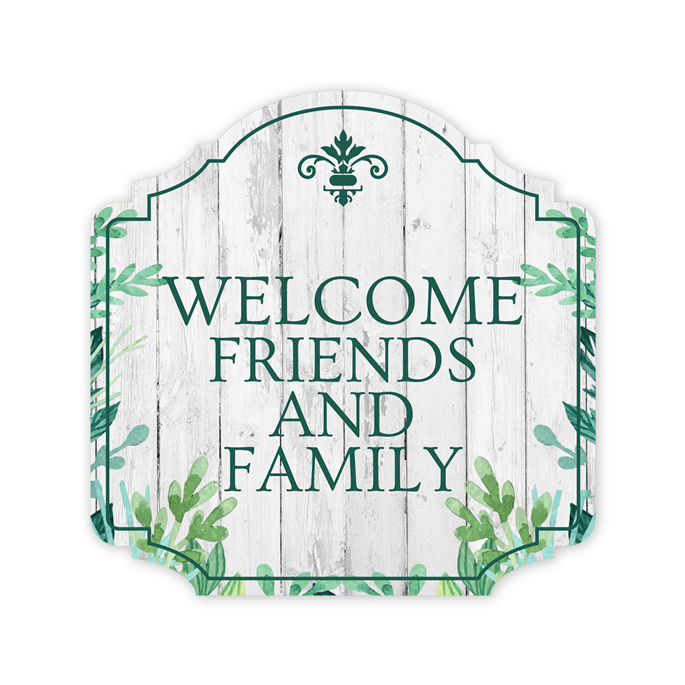 Heritage Plus Welcome Friends and Family Wall or Door Sign