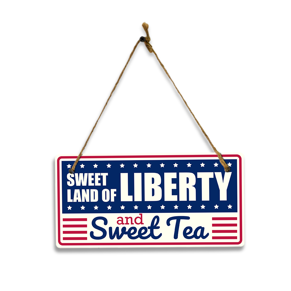 US Patriotic Signs | Rustic Wood 5 x 10″ Hanging Signs
