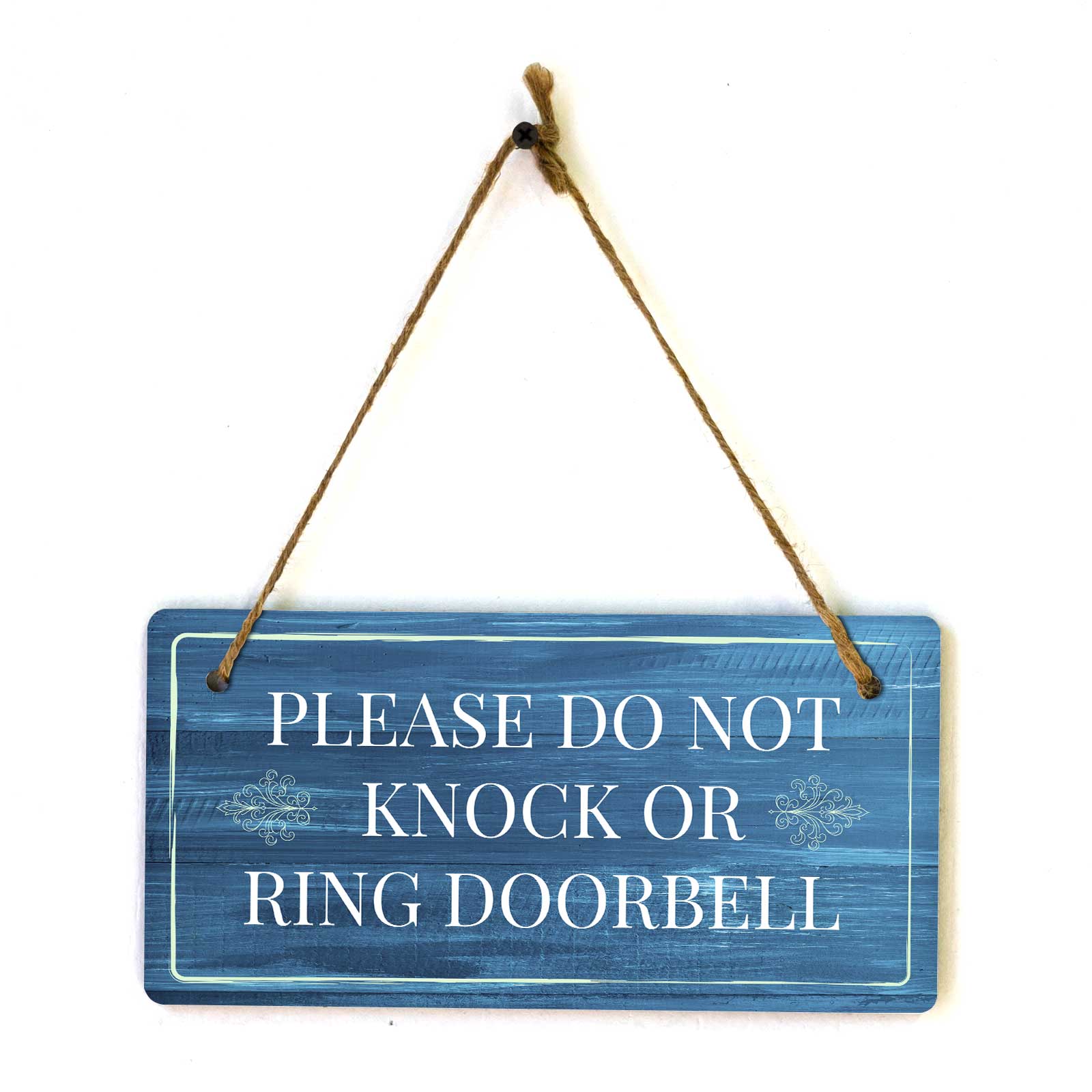 Instructions & Reminders | Rustic Dark Blue Wood 5 x 10″ Hanging Signs